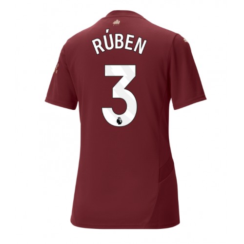 Fotbalové Dres Manchester City Ruben Dias #3 Dámské Alternativní 2024-25 Krátký Rukáv